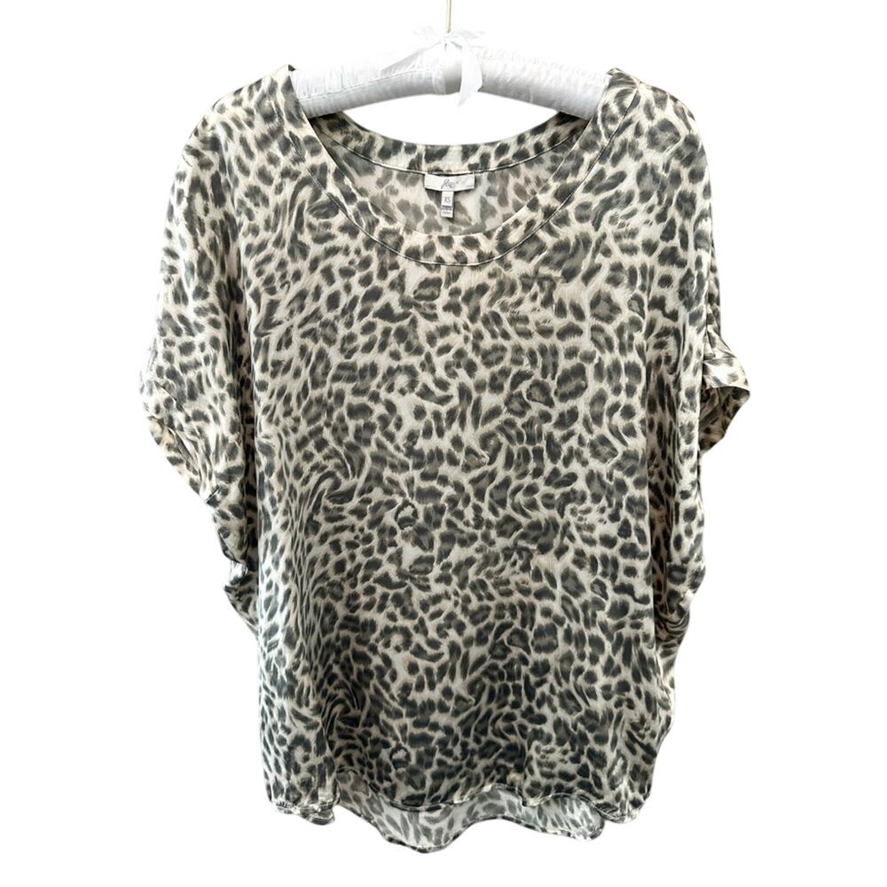 JOIE | 100% Silk Leopard Animal Print Blouse Top | XS